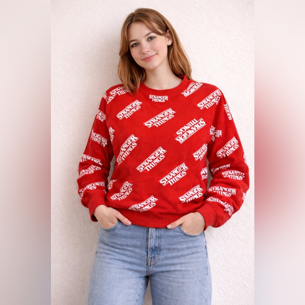 Stranger Things Red Women's Sweater